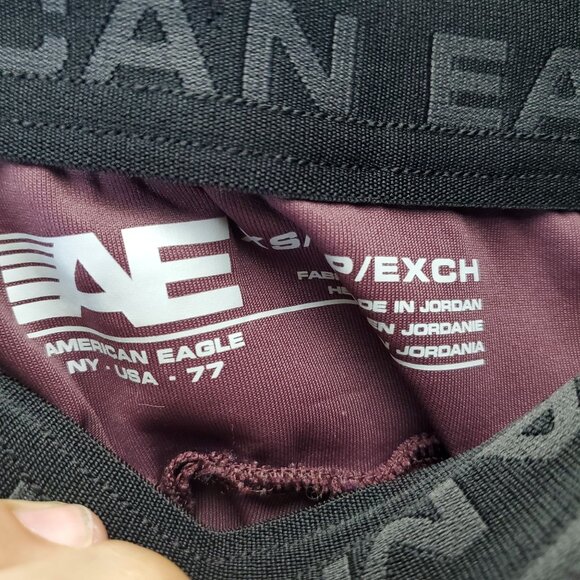 American Eagle Outfitters Pants Mens XS Burgundy Red Polyester Joggers - Picture 2 of 11